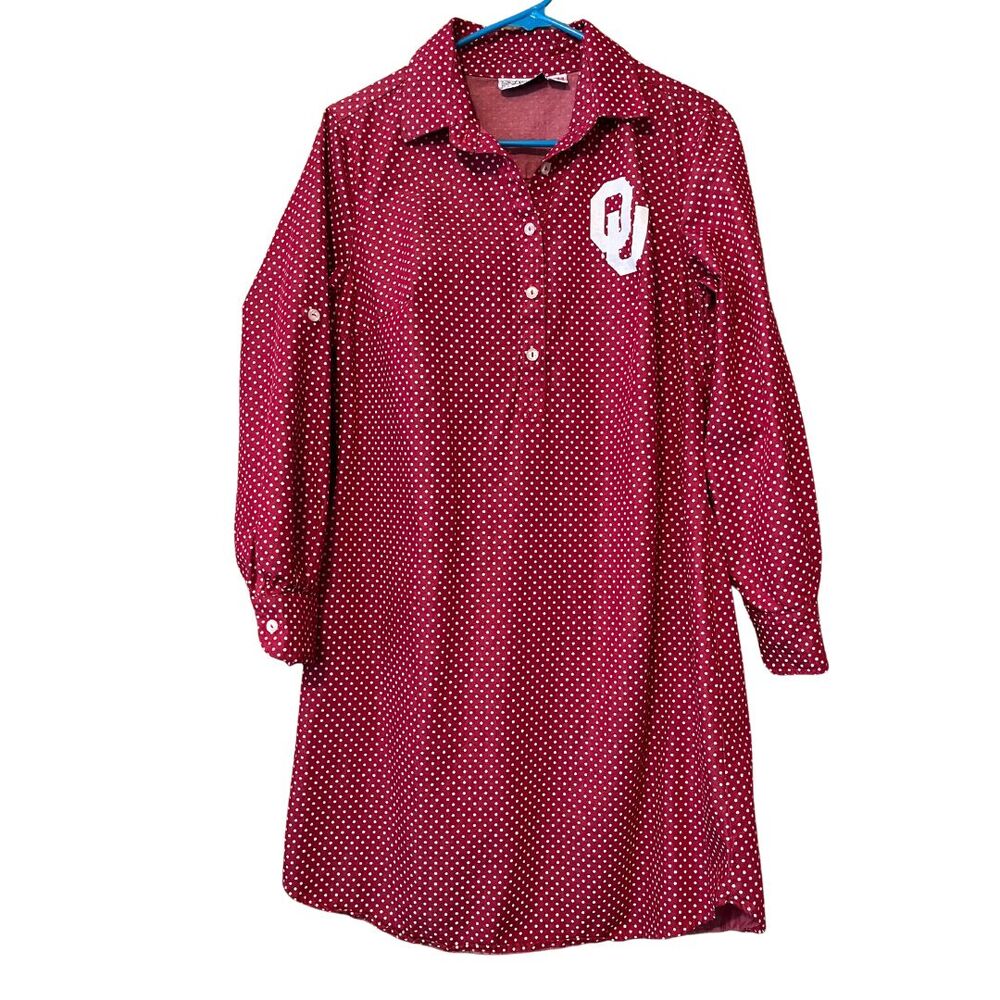 Polka Dot Shirt Dress University Of Oklahoma